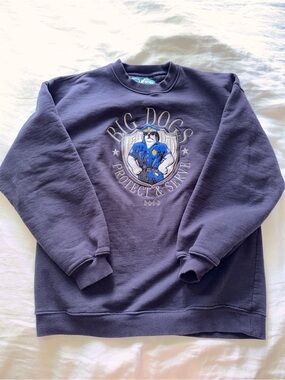 Big Dogs Navy Crewneck Sweatshirt with Embroidered K9 Badge